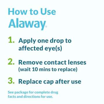 Alaway Antihistamine Eye Drops, Allergy Relief from Itchy Eyes, Works in Minutes, Provides Relief for up to 12 Hours, Clinically Tested Prescription Strength Formula, 0.34 Fl Oz (Pack of 2)