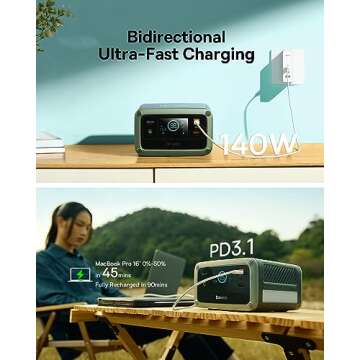 Baseus 140W Laptop Power Bank - 48,000mAh Power Station