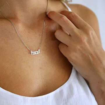 Handmade Hebrew Faith Necklace, Emuna Necklace, Israeli Jewelry, Hebrew Necklace for Women, Gift for Women, Handmade Jewish Gift from Israel (Silver)