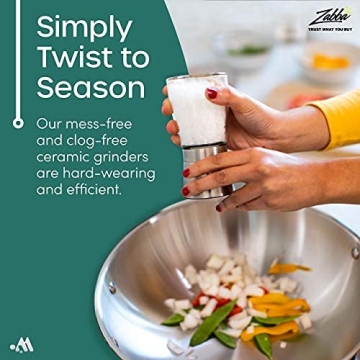 Modetro Salt and Pepper Grinder Set Adjustable Coarseness