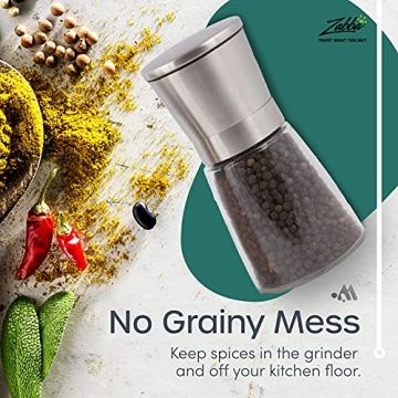 Modetro Salt and Pepper Grinder Set Adjustable Coarseness