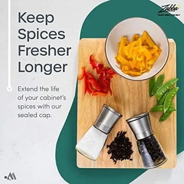 Modetro Salt and Pepper Grinder Set Adjustable Coarseness