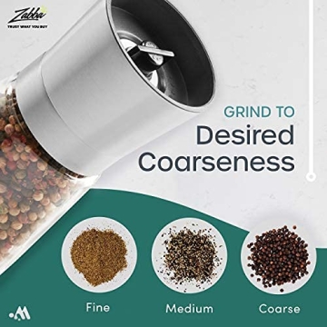 Modetro Salt and Pepper Grinder Set Adjustable Coarseness