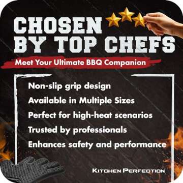 Kitchen Perfection BBQ Gloves for Extreme Heat Resistance