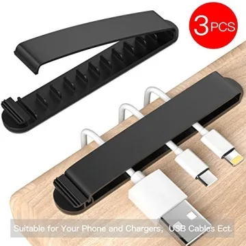 PZOZ Cord Organizer - 3 Pack Cable Management Solution