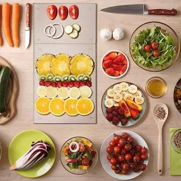 JAMBALAY Tempered Glass Cutting Boards - Versatile & Durable