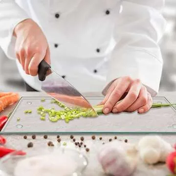 JAMBALAY Tempered Glass Cutting Boards - Versatile & Durable