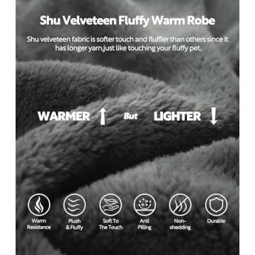 DAVID ARCHY Men's Soft Plush Fleece Robe Full Length Hooded Long Bathrobe for Men with Hood (L, Dark...