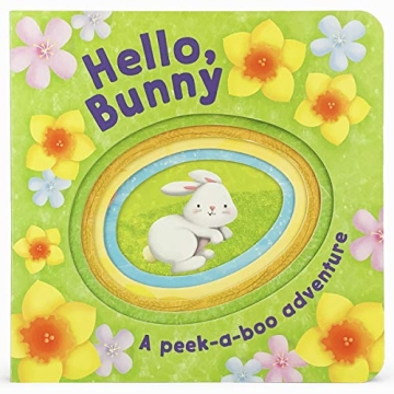 Hello, Bunny - Children's Peek-a-Boo Board Book, Stuffer Gift for Easter Baskets, Birthdays, Baby Sh...