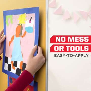 Scotch-Mount Removable Poster Tape, 3/4" x 150" (12.5 ft), Clear, Comes with Convenient Dispenser, Double-Sided Adhesive Bonds on Contact, Mounts Posters, Photos, Cards & Other Items (109S)