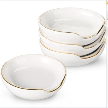 Elegant Gold Rimmed Spoon Rests Set for Any Occasion