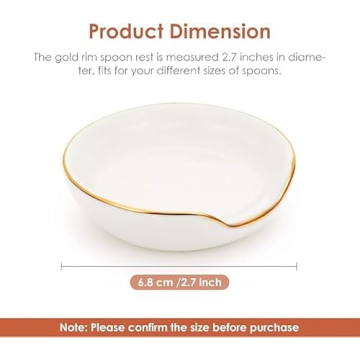 Elegant Gold Rimmed Spoon Rests Set for Any Occasion