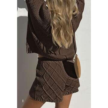 Women's 2023 Fall Casual Cable Knit Sweater Sets