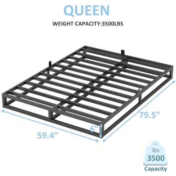 Bilily 6 Inch Queen Bed Frame - Durable Steel Support