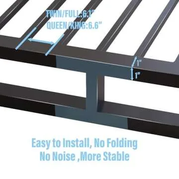 Bilily 6 Inch Queen Bed Frame - Durable Steel Support