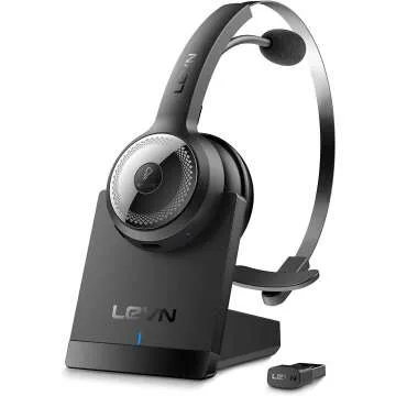 LEVN Bluetooth 5.0 Headset with AI Noise Cancelling