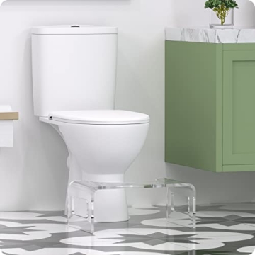 AmazerBath Acrylic Toilet Stool for Comfort and Health
