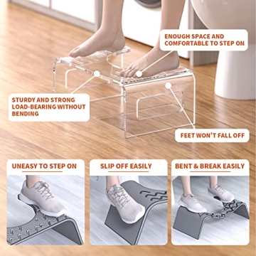 AmazerBath Acrylic Toilet Stool for Comfort and Health