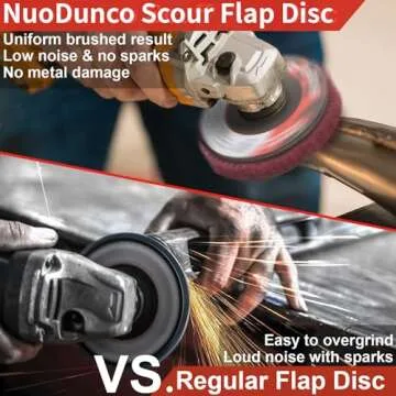 NuoDunco 10Pcs 180 & 320 Grit Scour Flap Disc 4 1/2 Inch Angle Grinder Attachment for Metal Wood Scuff Grinding Sanding Discs Scouring Pad Polishing Wheel Paint Rust Remover