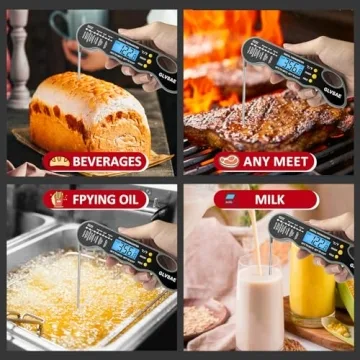 Waterproof Digital Meat Thermometer Fast Accurate with Backlight