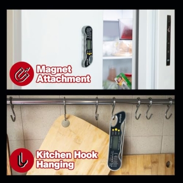 Waterproof Digital Meat Thermometer Fast Accurate with Backlight