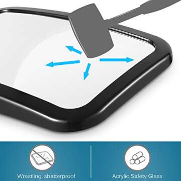 Baby Car Mirror, DARVIQS Seat Safely Monitor Infant Child in Rear Facing Seat, Wide View Shatterproo...