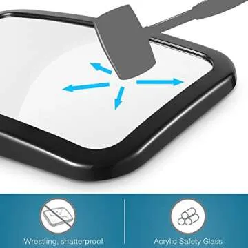 Baby Car Mirror, DARVIQS Seat Safely Monitor Infant Child in Rear Facing Seat, Wide View Shatterproo...