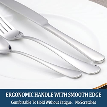 8 Piece Dinner Forks Set - Stainless Steel Silverware