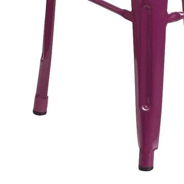 Stylish Flash Furniture Purple Barstool for Indoor-Outdoor Use
