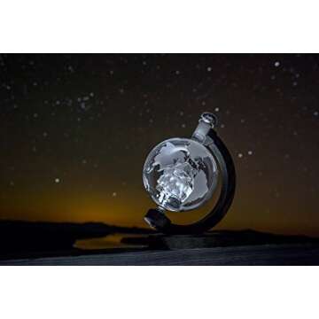 Whiskey Decanter with Ship Inside - Etched Globe Decanter for Alcohol, Bourbon, Scotch etc – Alcohol Gift for Groomsmen Gifts for Wedding or Housewarming Gift for Men & Women – 1000ml (Decanter)