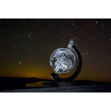 Whiskey Decanter with Ship Inside - Etched Globe Decanter for Alcohol, Bourbon, Scotch etc – Alcohol Gift for Groomsmen Gifts for Wedding or Housewarming Gift for Men & Women – 1000ml (Decanter)