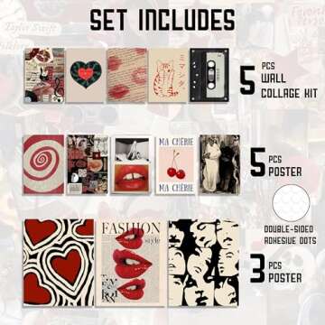 Waschbär Downtown Girl Room Decor, Y2k Wall Art Prints for Bedroom, Vintage Coquette Aesthetic Post...