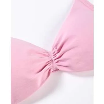 AUROLA Influence Strappy Bra Sports Bras for Women, Backless Padded Impact Strappy Bra for Workout Gym Yoga with Removable Cups,Sweet Pink,M