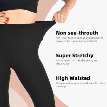 Ipletix Leggings for Women - Buttery Soft Non See Through Yoga Pants