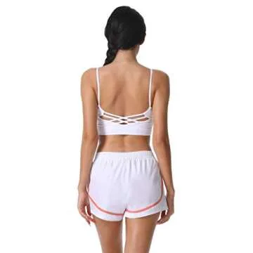 Nonwe Women's Beach Shorts Quick Dry Peacock Feather Pattern Summer Beach Elastic Waist Trunks Drawstring White M