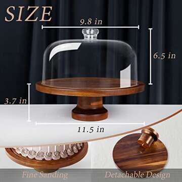 Elegant Footed Cake Stand with Lid and Dome