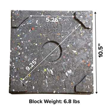 4-Pack OX BLOX MAXX Heavy Duty Trailer Jack Block - 10.5x10.5x4.5 Inches - 6.8 lbs Weight - 5th Wheel RV Jack Block for 9" Round Feet - 9" and Smaller Feet Nest Securely Within Ridges