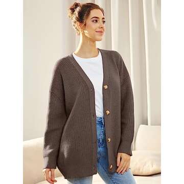Trendy Oversized EFAN Women's Cardigan Sweaters for 2025