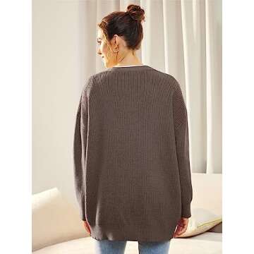Trendy Oversized EFAN Women's Cardigan Sweaters for 2025