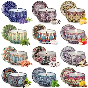 12 Pack Scented Candles Gifts Set for Women, 2.5 oz Soy Wax Aromatherapy Candles for Home Decoration...