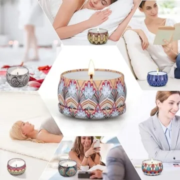 Elegant 12 Pack Scented Candles Gift Set for Women