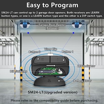 Universal Garage Door Opener Remote - Works with Most Brands