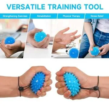 Hand Grip Strenthener - Squeeze Balls for Hand Therapy Set (5LB+10LB), Hand Exercise Ball for Physic...