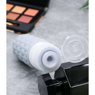 ITDAWEI 3.4oz 4 Pack Travel Bottles for Toiletries, Tsa Approved Portable Silicone Travel Bottles, Leak Proof Squeezable Travel Size Containers, Travel Accessories with Clear Zipper Toiletry Bag