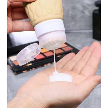 ITDAWEI 3.4oz 4 Pack Travel Bottles for Toiletries, Tsa Approved Portable Silicone Travel Bottles, Leak Proof Squeezable Travel Size Containers, Travel Accessories with Clear Zipper Toiletry Bag