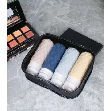 ITDAWEI 3.4oz 4 Pack Travel Bottles for Toiletries, Tsa Approved Portable Silicone Travel Bottles, Leak Proof Squeezable Travel Size Containers, Travel Accessories with Clear Zipper Toiletry Bag