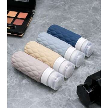 ITDAWEI 3.4oz 4 Pack Travel Bottles for Toiletries, Tsa Approved Portable Silicone Travel Bottles, Leak Proof Squeezable Travel Size Containers, Travel Accessories with Clear Zipper Toiletry Bag