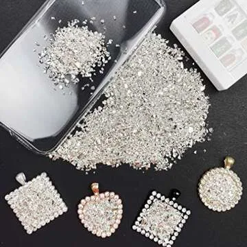 Jmassyang Crushed Glass Irregular Metallic Chips 100g Sprinkles Chunky Glitter for Nail Arts Craft Resin DIY Mobile Phone Case Vase Fillers Jewelry Making Home Decoration (Sliver, 2-4mm)