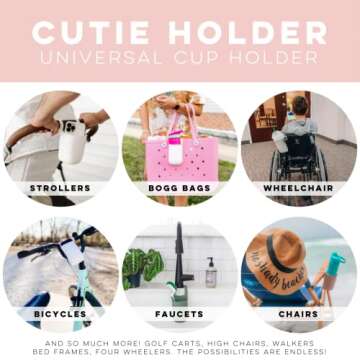 Ryan & Rose Cutie Holder Universal Stroller Cup Holder (White)