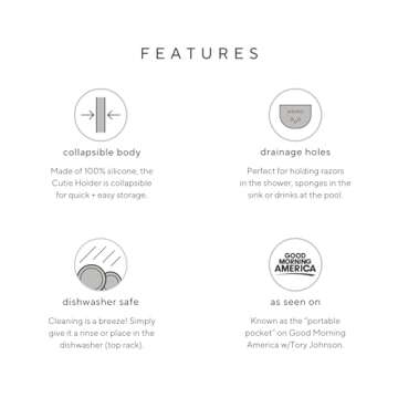 Ryan & Rose Cutie Holder Universal Stroller Cup Holder (White)